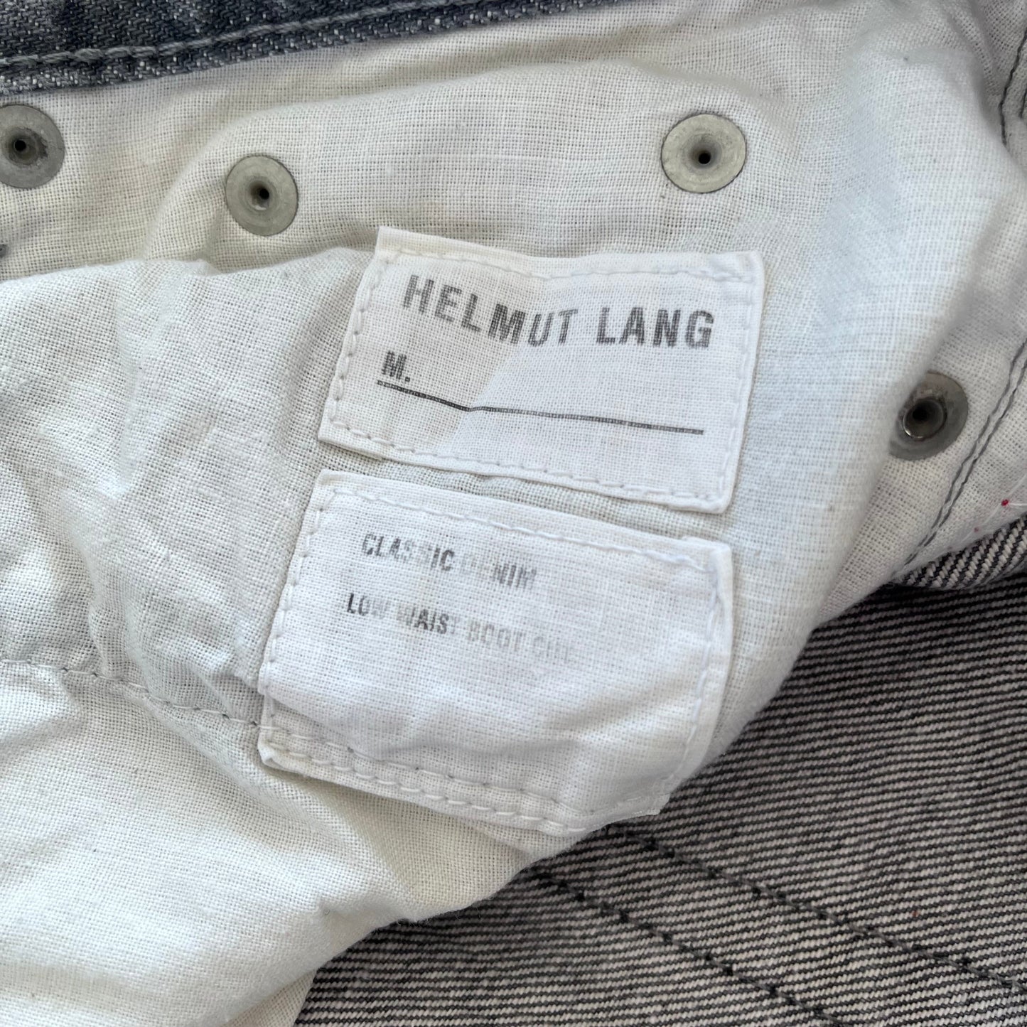 1990s helmut lang grey bootcut denim | Gray, Grey