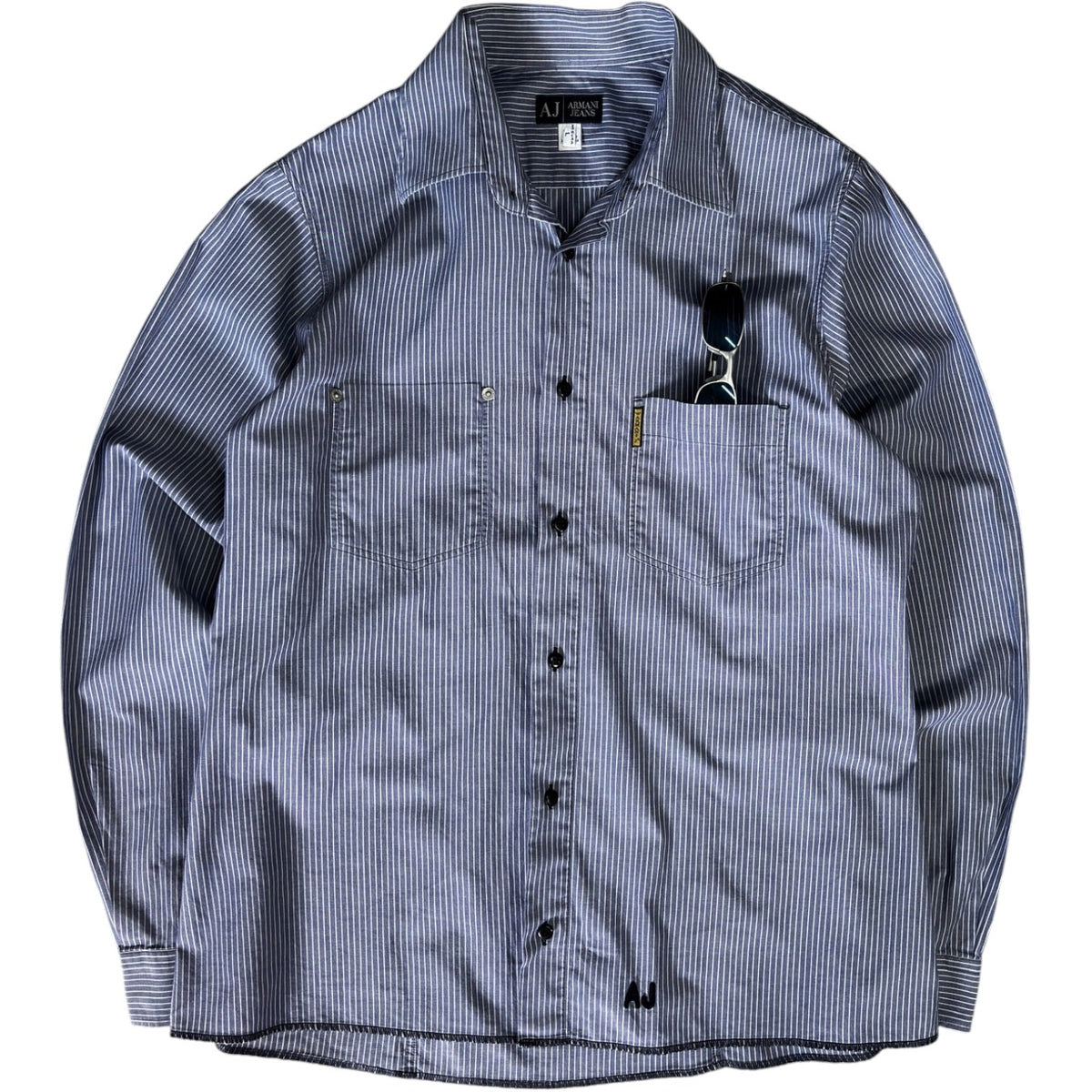 Armani Jeans 00’s Striped Shirt L | Large, Multicoloured