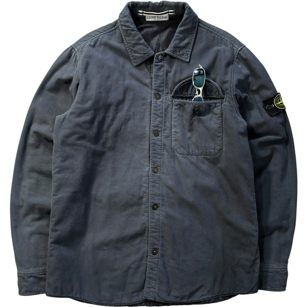 Stone Island 2011 Buttoned Overshirt L | Large, Navy