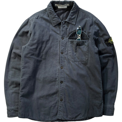 Stone Island 2011 Buttoned Overshirt L | Large, Navy
