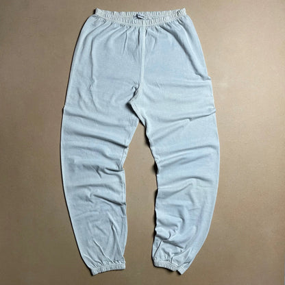 S/S 1989 Egg Shell Blue Light Cotton Stretch Reflective Spell Out Sweatpants