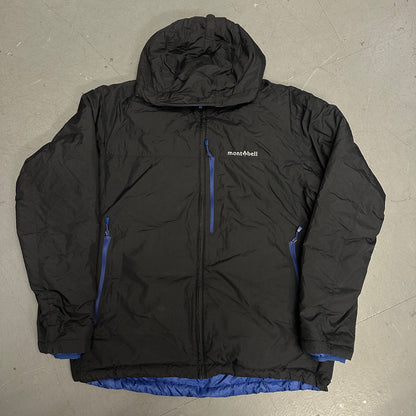 Montbell Reversible Puffer Jacket In Blue & Black ( XL )