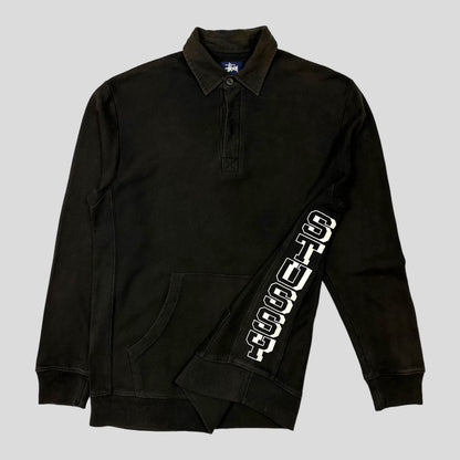 Stussy 90’s Rugby Spellout Jumper - M | Black