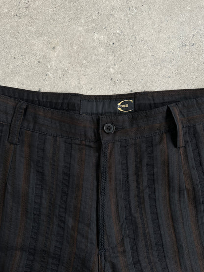 Roberto Cavalli Just Cavalli 00s Striped Mid Rise Flared Trousers - W28
