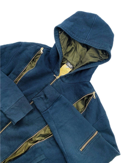 D&G AW2003 ARCHIVE MULTI-ZIP HOODY  (S)