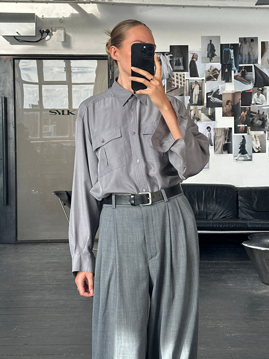 Vintage 1990s Relaxed Pure Silk Shirt - L