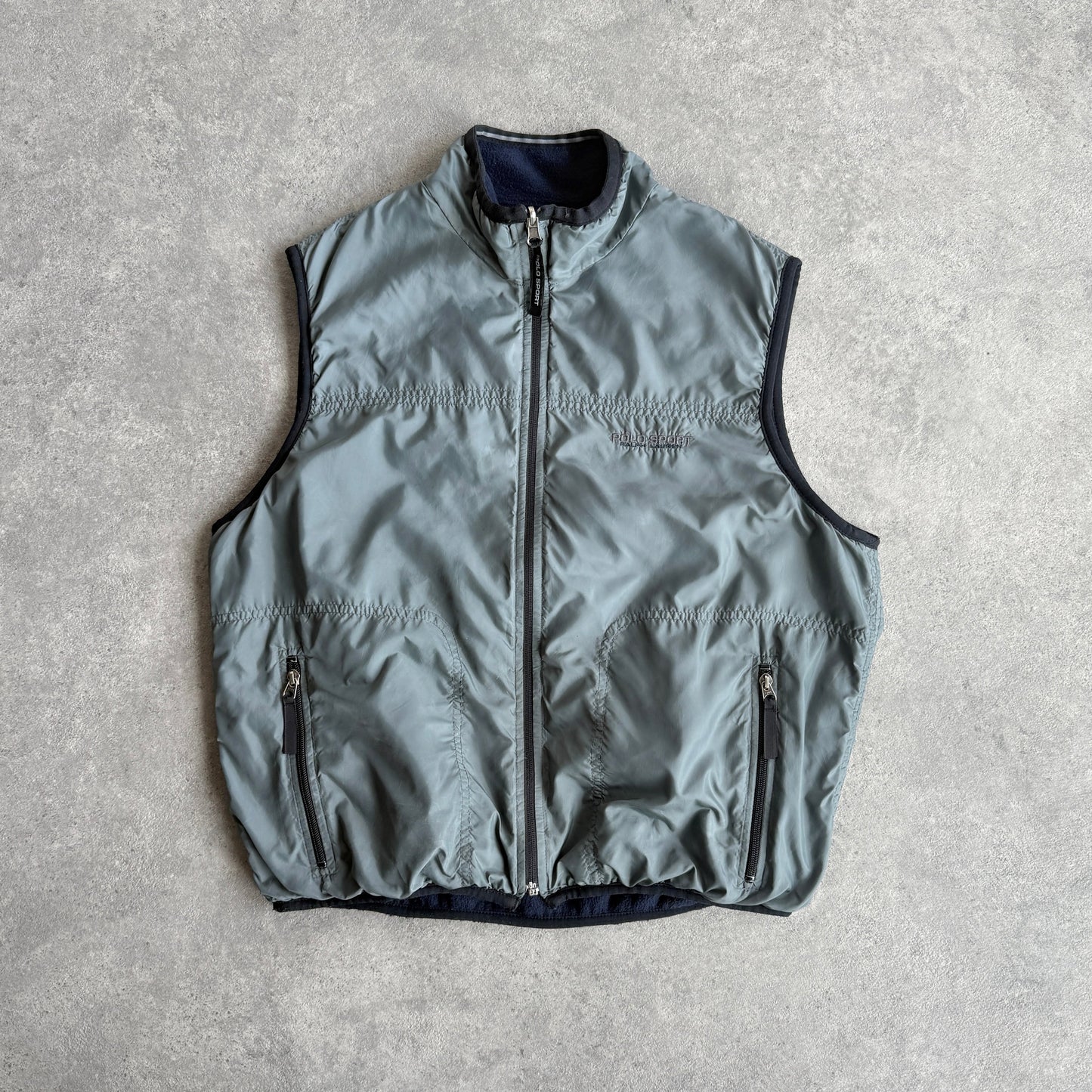 Polo Sport Ralph Lauren 1990s reversible technical fleece jacket (L)