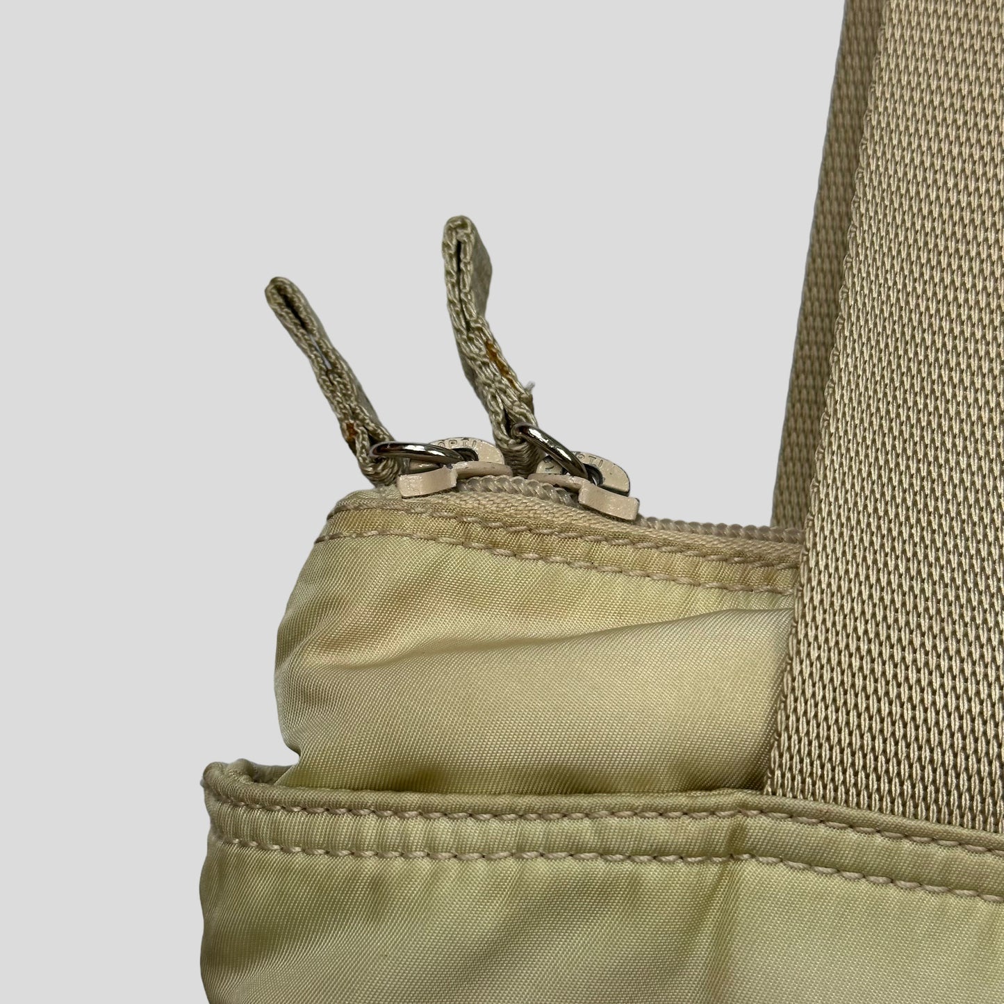 Prada Milano 00’s Nylon Tote Shoulder Bag | O/S, Cream