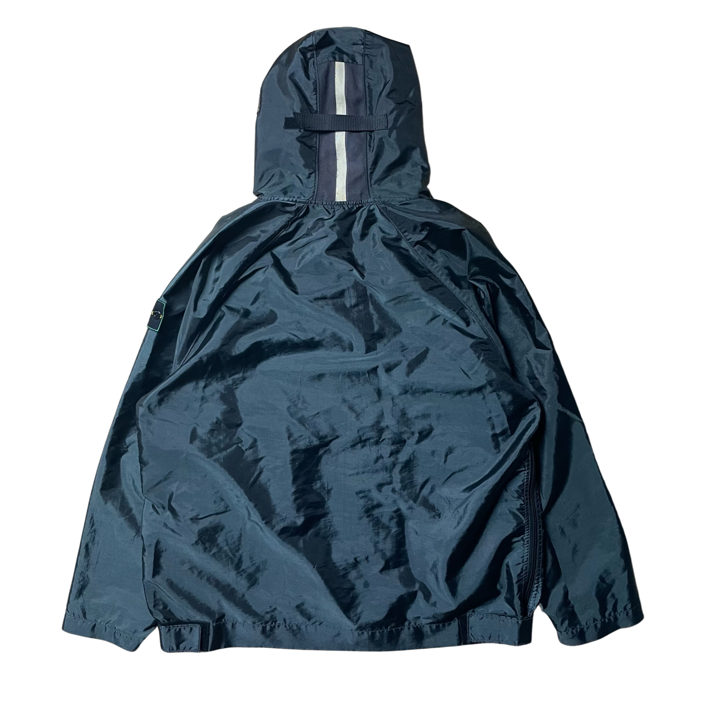 S/S 1995 Petrol Blue Hooded Coach Jacket