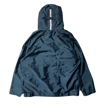 S/S 1995 Petrol Blue Hooded Coach Jacket