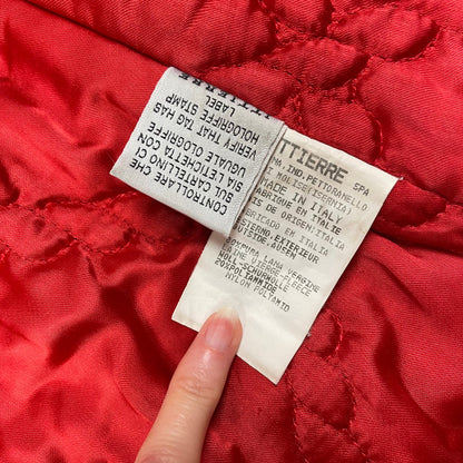 Versace c.1994 red boucle coat