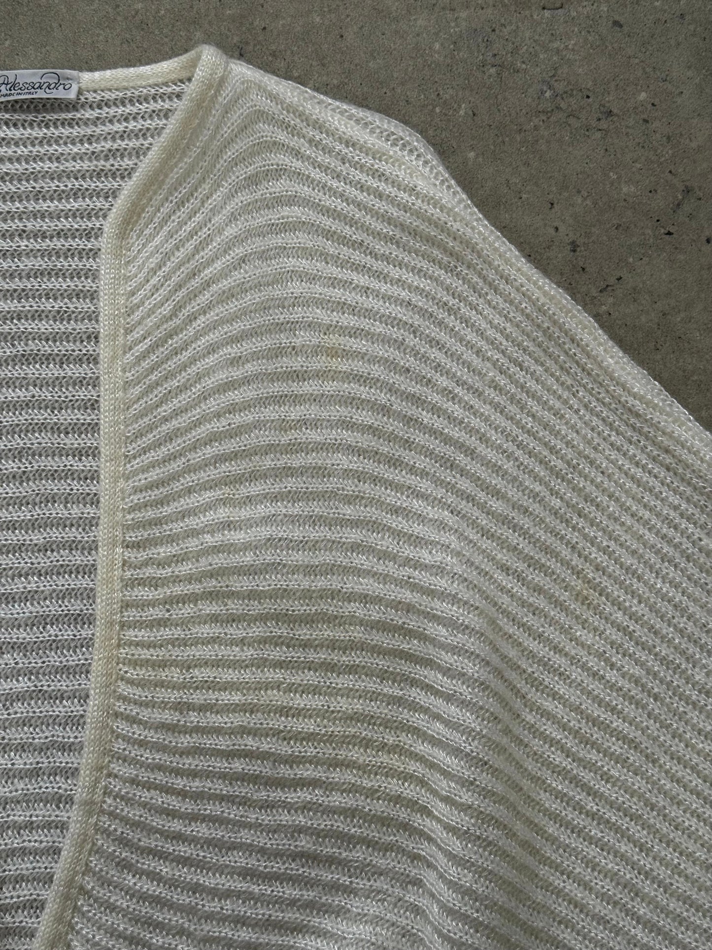 Italian Vintage 1990s Mohair Knitted Cardigan - M