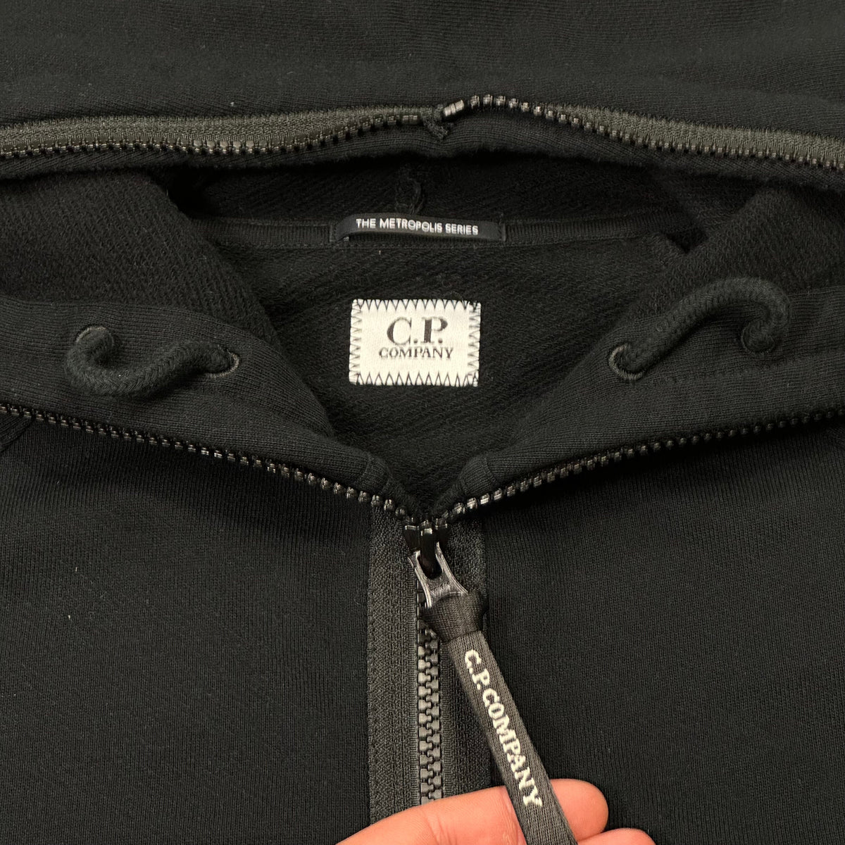 CP Company Metropolis Full-Zip Hoodie - S/M | Small, Black