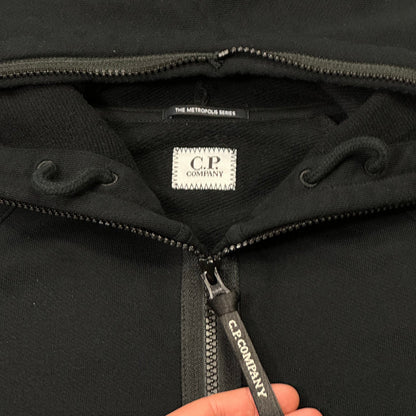 CP Company Metropolis Full-Zip Hoodie - S/M | Small, Black