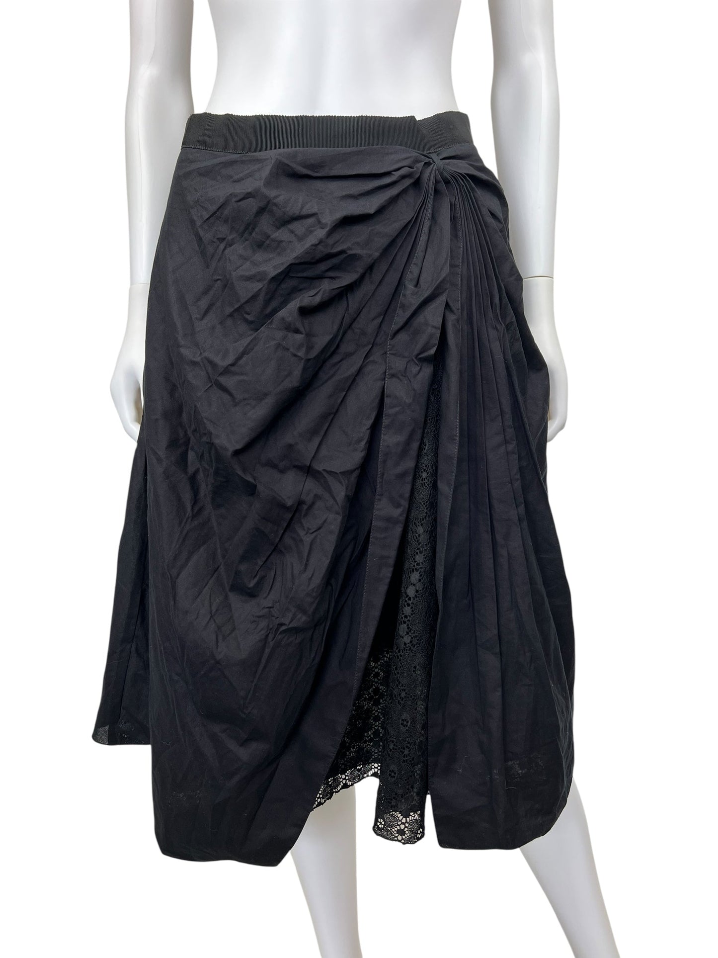 Emporio Armani gathered pleat skirt | Navy, Multicoloured