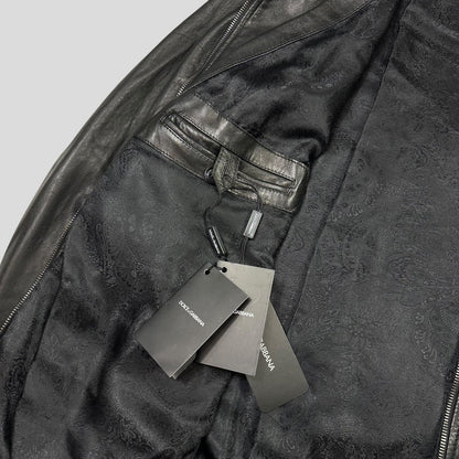 Dolce & Gabanna 00’s Lambskin Premium Leather Bomber Jacket - IT58 (XL)