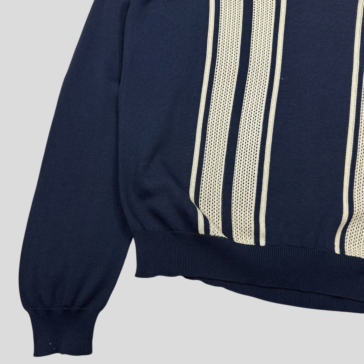 Prada Milano 2014 Superfine Silk Mesh Panelled Bowling Cardigan - M | Default Title, Multicoloured