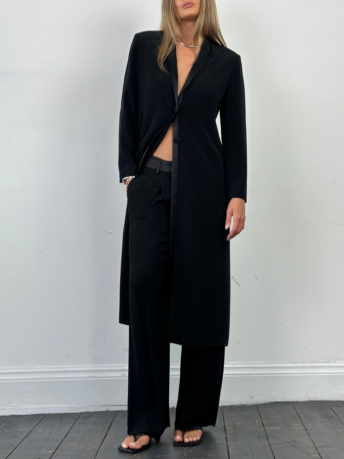 Vintage Lightweight Tuxedo Coat - S - Known Source