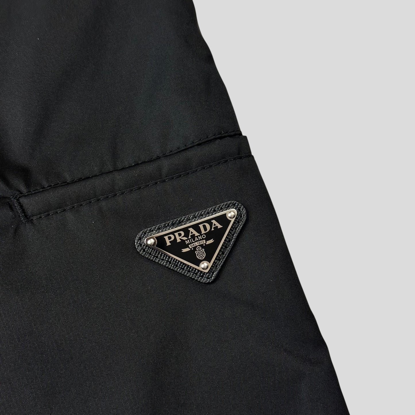 Prada Milano 2023 Re-nylon Plaque Logo Bermuda Shorts - L | Default Title, Black