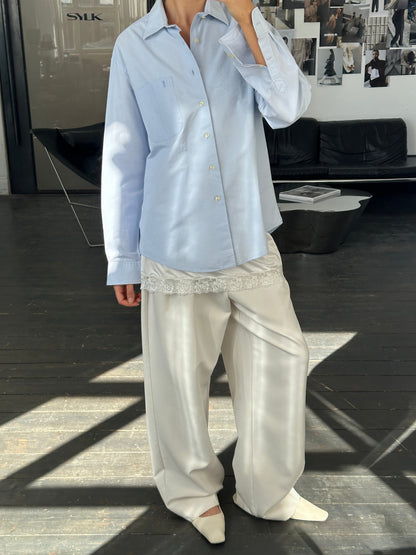 Yves Saint Laurent Pour Homme 1990s Cotton Check Logo Shirt - L