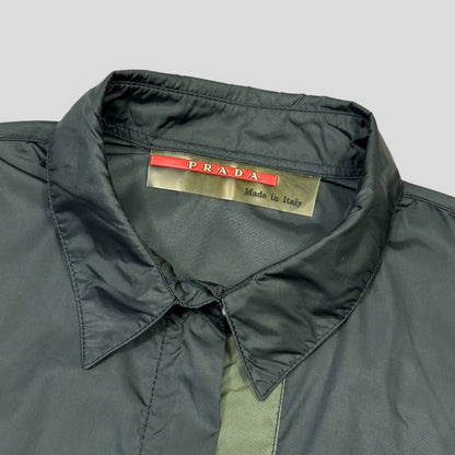 Prada Sport 1999 Nylon Panelled Zip-up Shirt - S/M | Default Title, Multicoloured