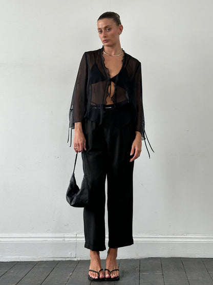 Christian Dior Monsieur Wool Straight Leg Tailored Trousers - W36