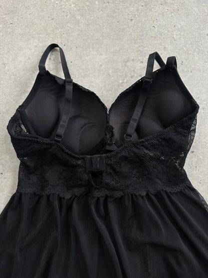 Vintage 2000s Sheer Lace Pushup Cami Top - S