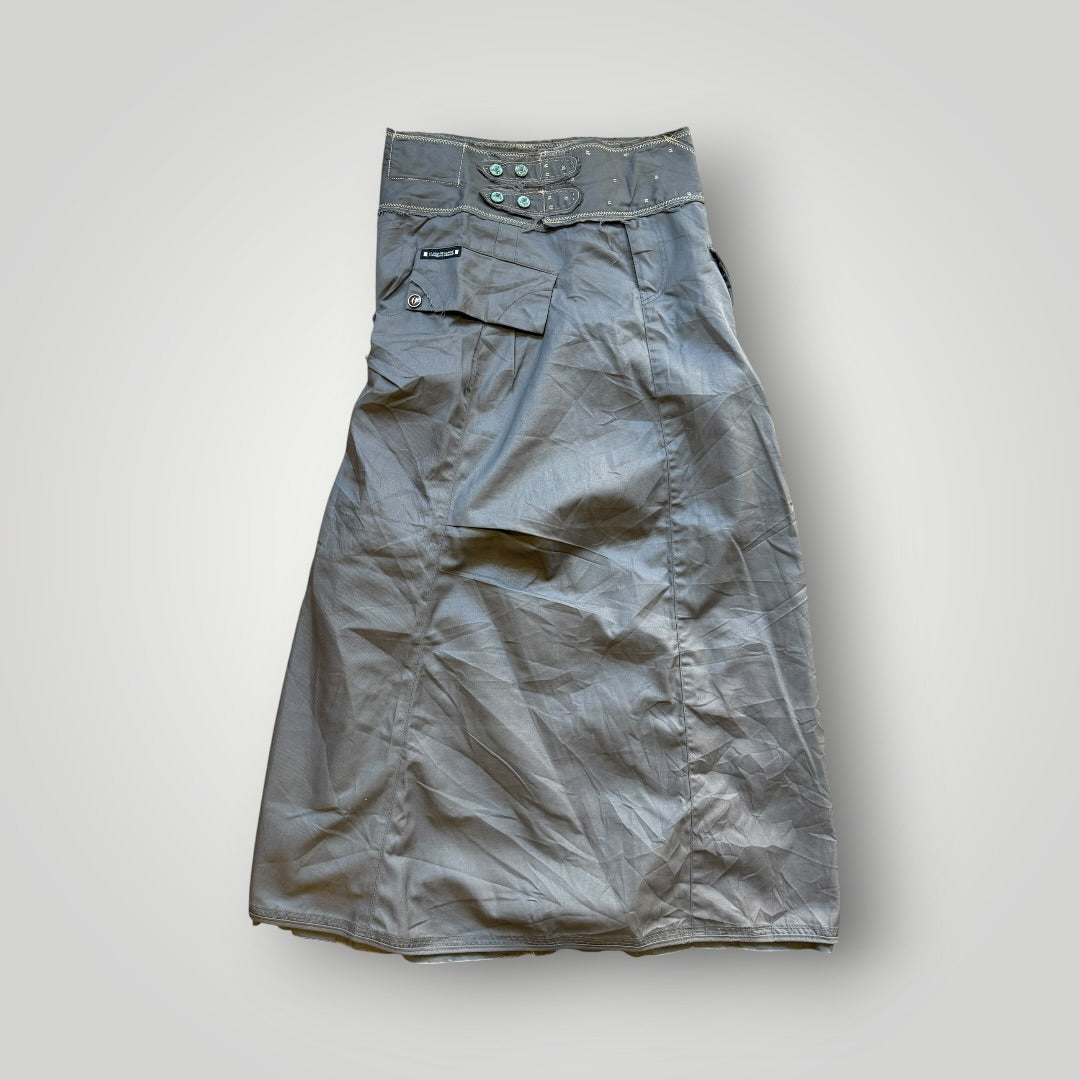 Marithé François Girbaud Midi Skirt S | O/S, Slate Grey
