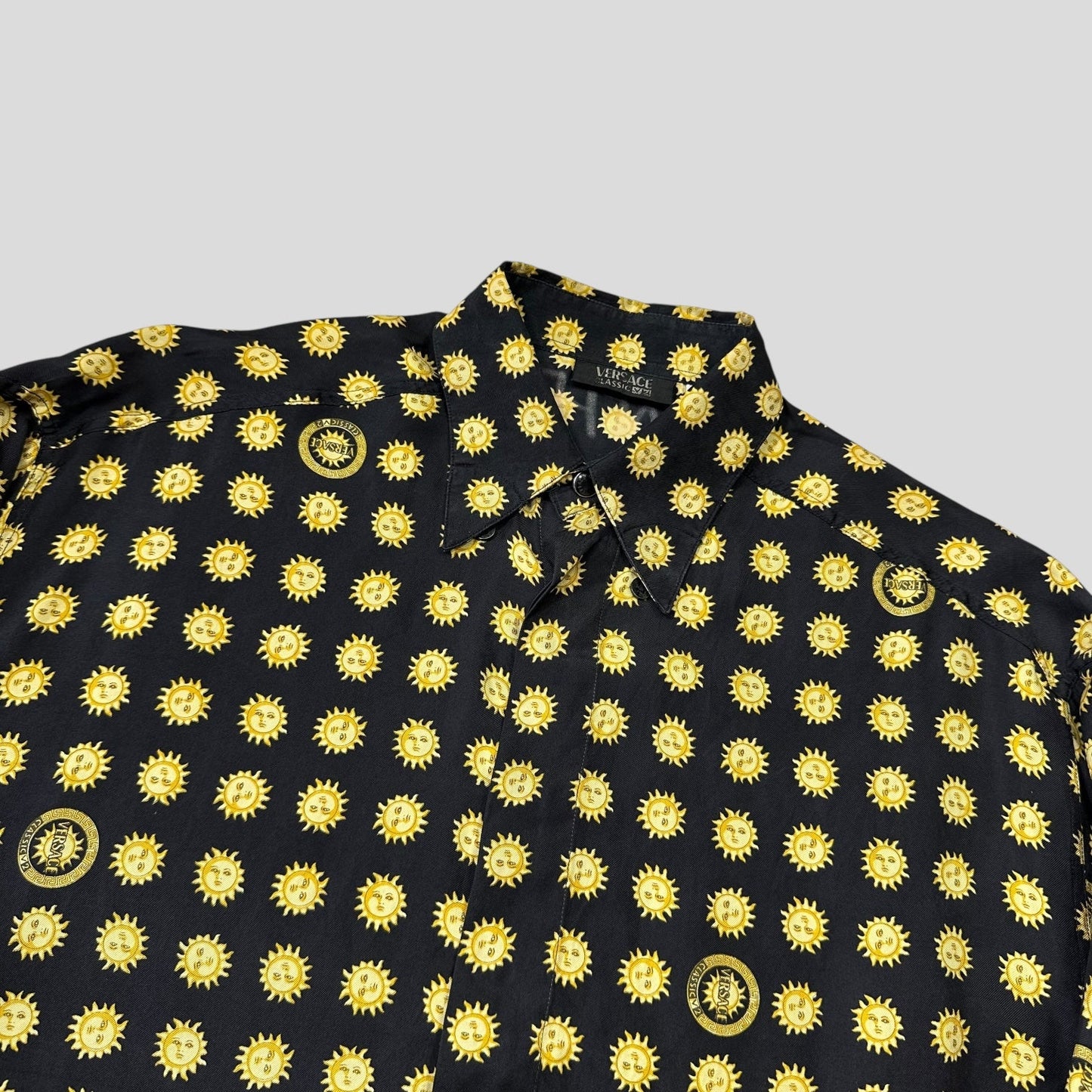 Versace V2 Classic 90’s Silk Sun Print Shirt - XS (M)