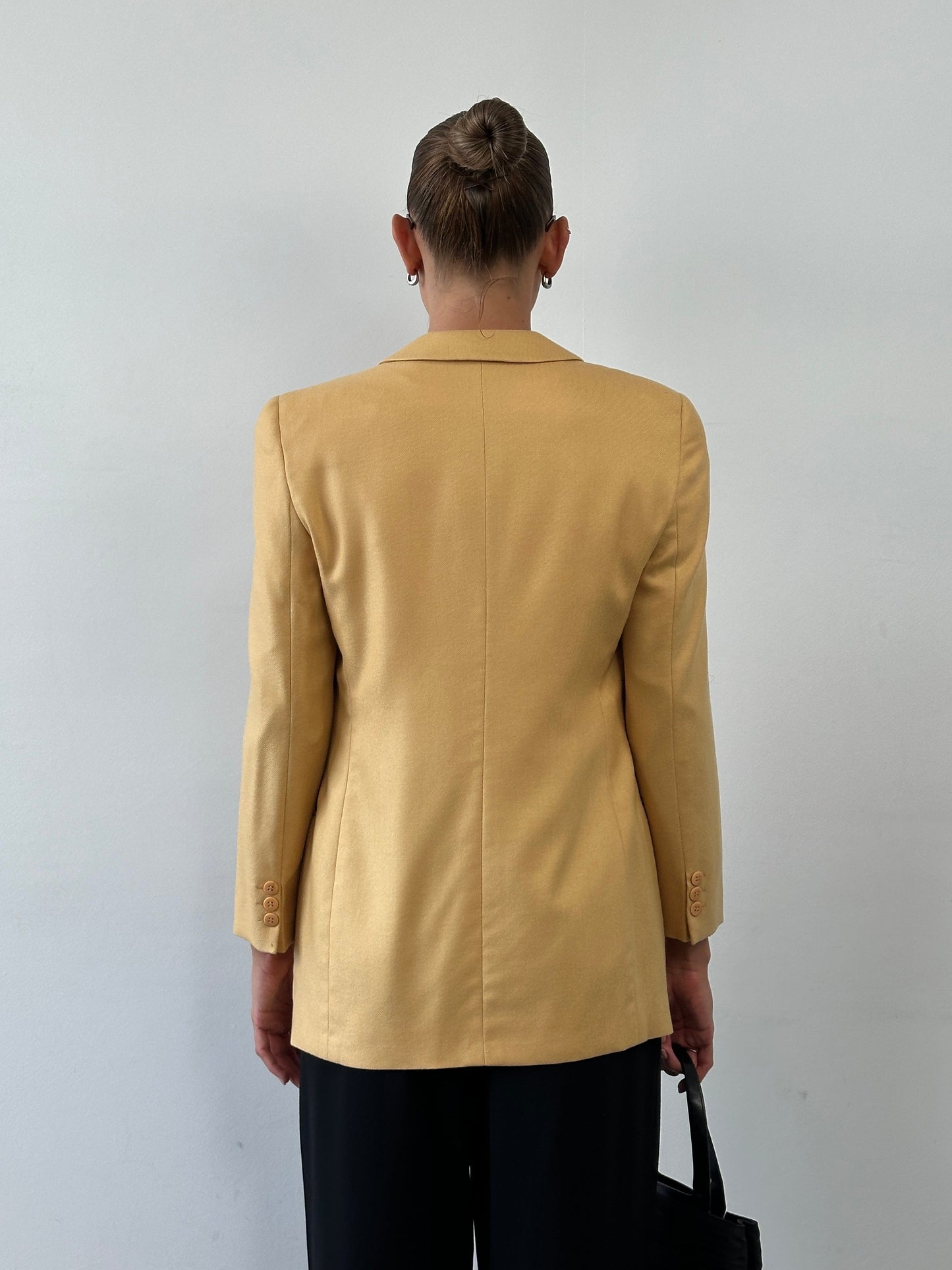 Giorgio Armani Black Label Pure Wool Fitted Blazer - S/M