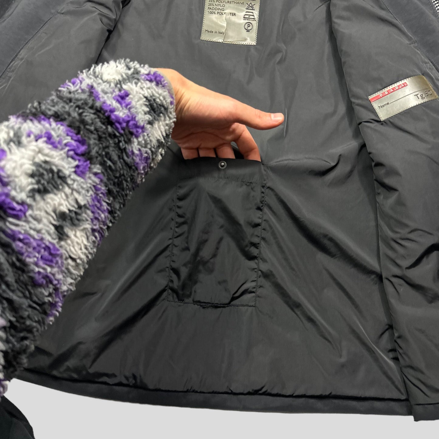 Prada Sport AW99 Iridescent Ballistic Nylon Stash Ski Jacket - IT50