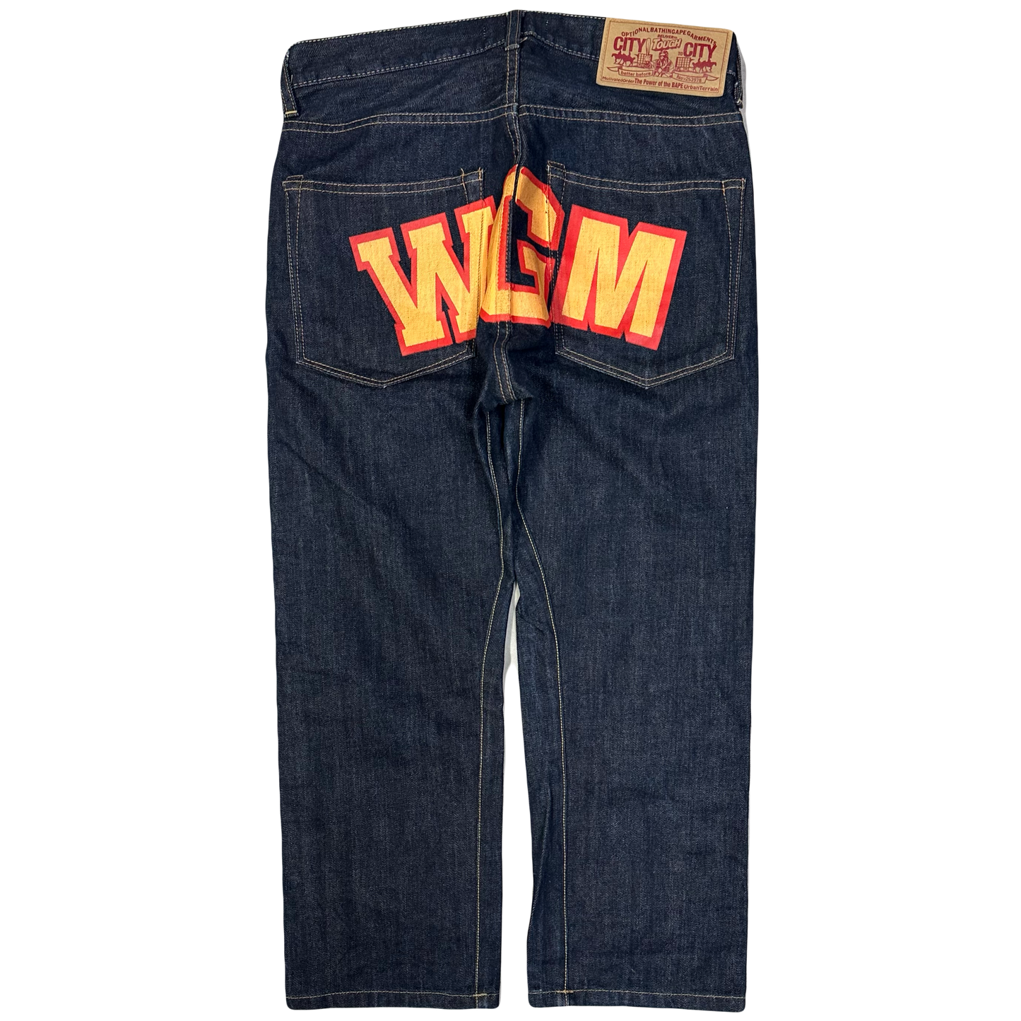 Bape Shark Head WGM Jeans (S / W30) | W30, Dark Blue