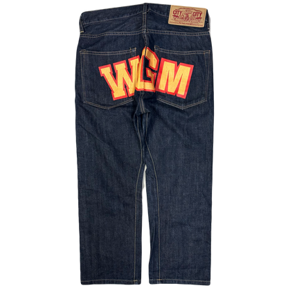 Bape Shark Head WGM Jeans (S / W30) | W30, Dark Blue