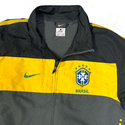 Nike Brazil 2010/11 Tracksuit Top In Black ( L )
