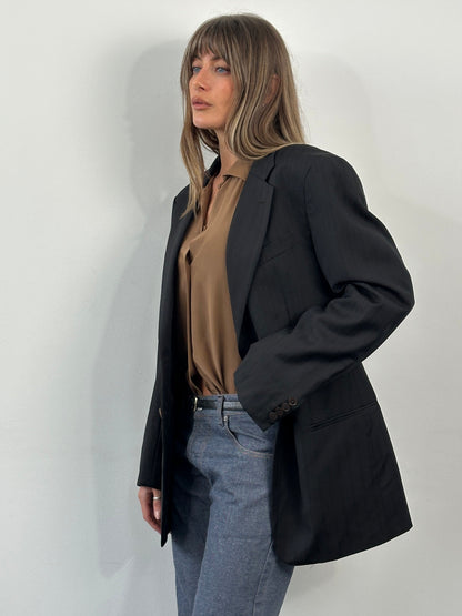 Armani Collezioni 2000s Pure Wool Pinstripe Blazer - 40R/L