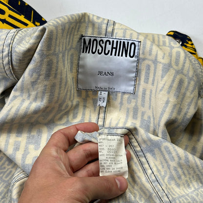 Moschino Jeans 1996 Crazy Print Cotton Jacket - IT48 (S/M) | Small, Yellow