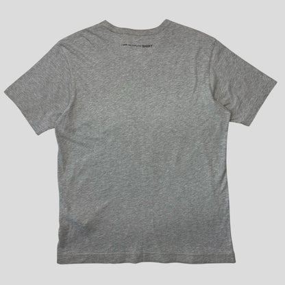 CDG SHIRT Mini Logo Cotton Grey T-shirt - M