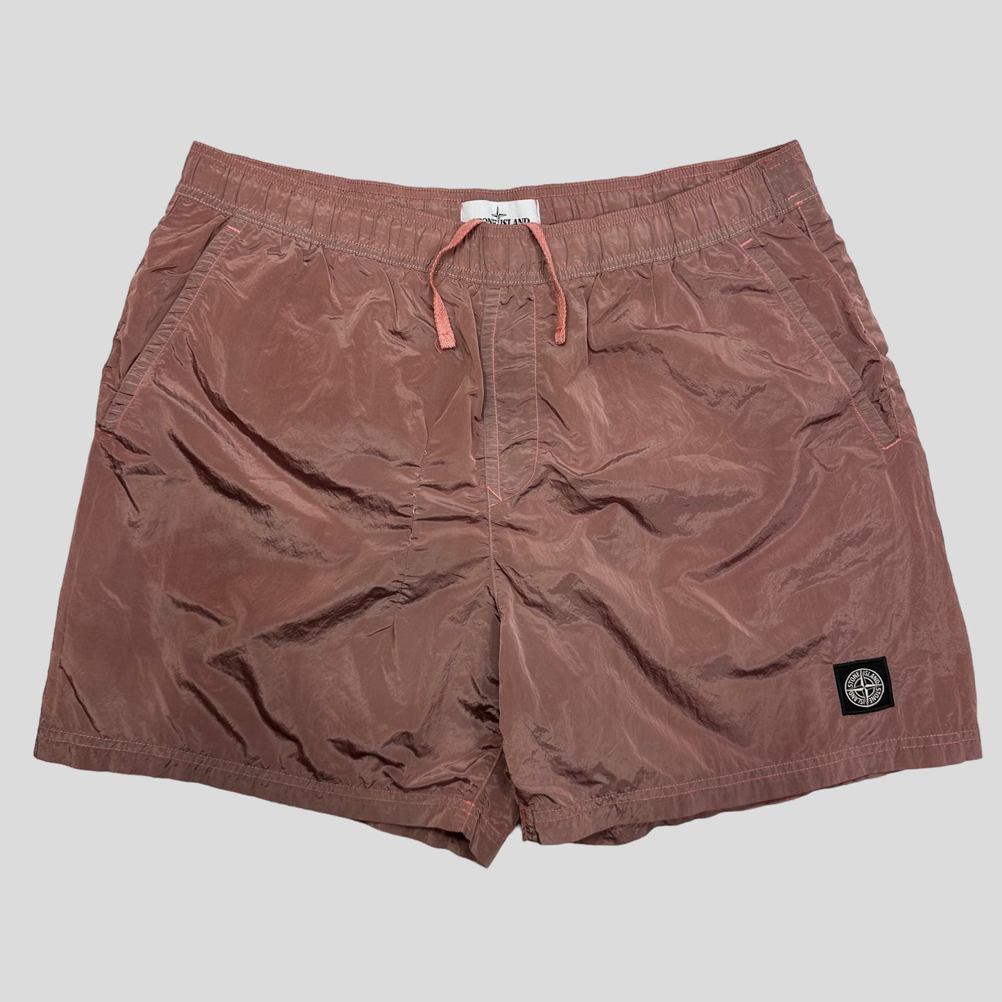 Stone Island SS21 Nylon Metal Compass Logo Shorts - XL/XXL | Default Title, Pink