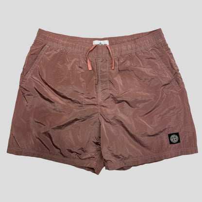 Stone Island SS21 Nylon Metal Compass Logo Shorts - XL/XXL | Default Title, Pink