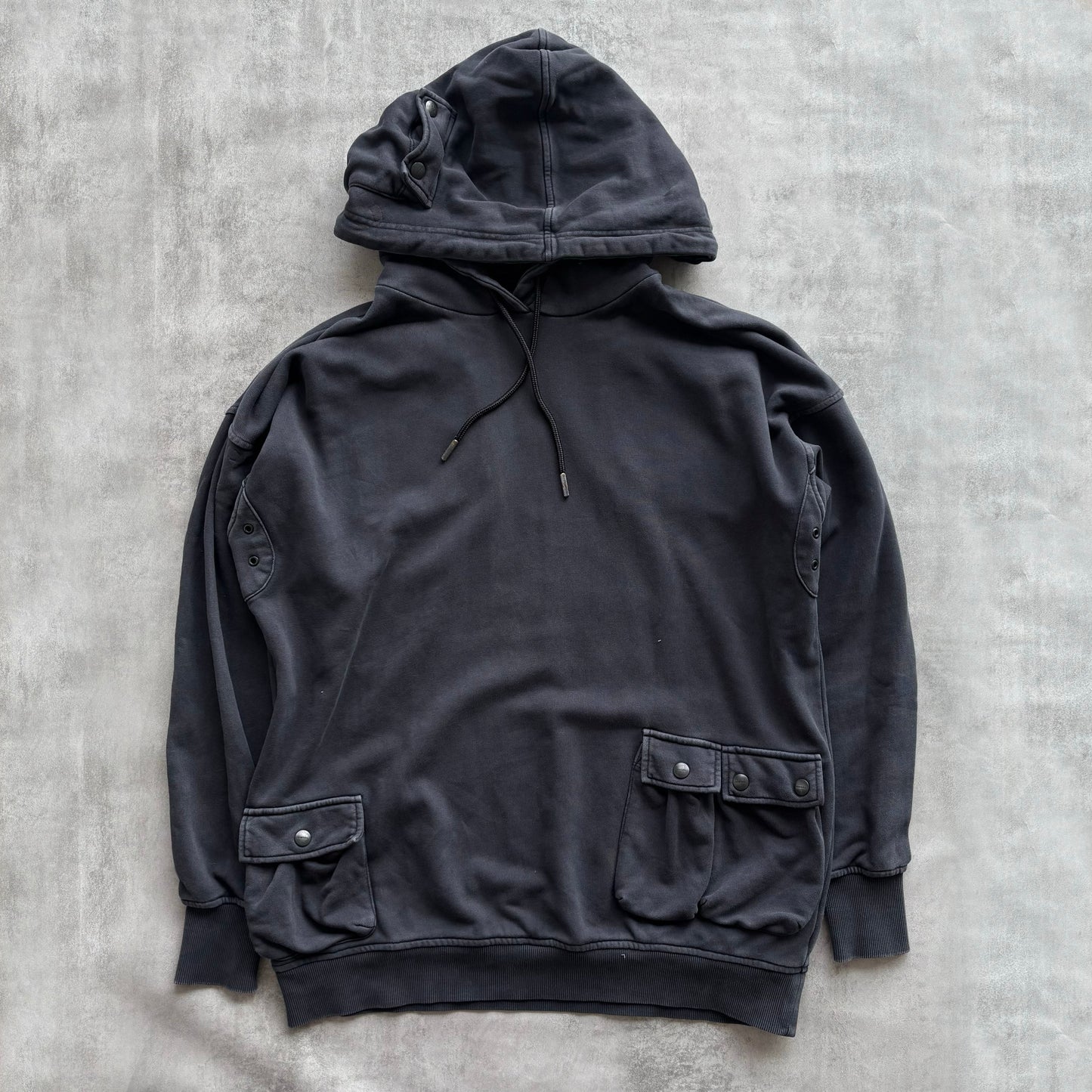 DIESEL UTILITY HOODIE | O/S, Charcoal