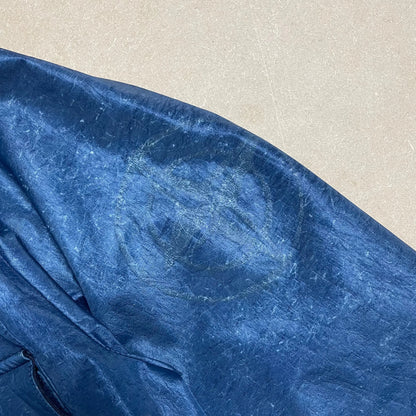 S/S 2002 Sapphire Blue Laminated Webbing 2 Biker Jacket