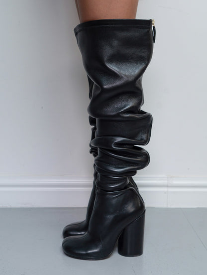 BURBERRY KNEE HIGH BOOTS (EU 38) | DEFAULT TITLE, Black