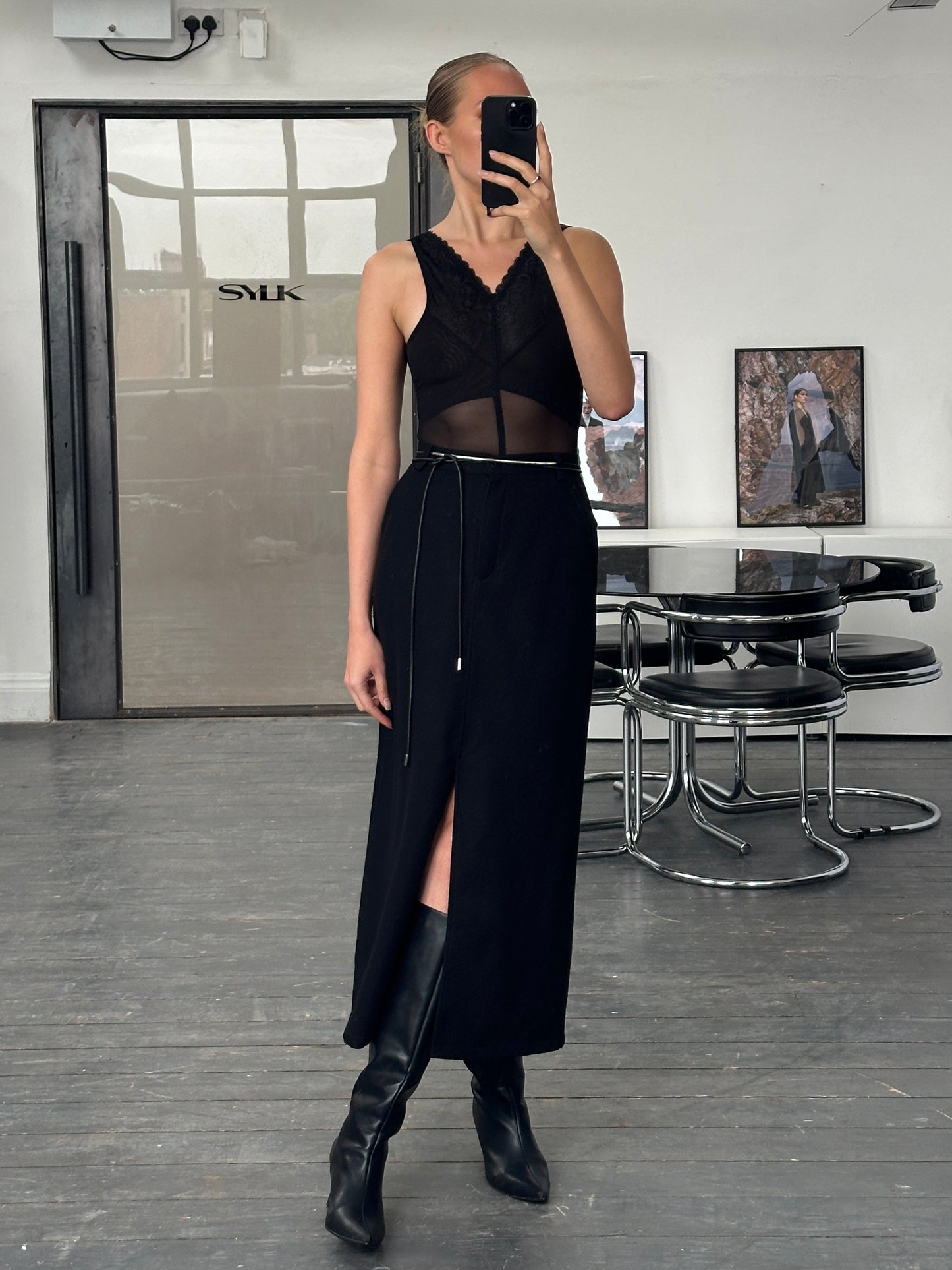 Vintage 2000s Sheer Lace Bodysuit - XS/S