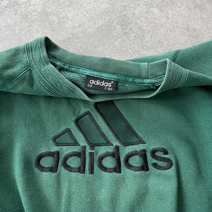 Adidas 1990s heavyweight embroidered sweatshirt (M)