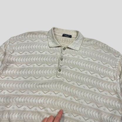 Christian Dior Monsieur 80’s 3D Textured Aztec Knit - L | Oatmeal
