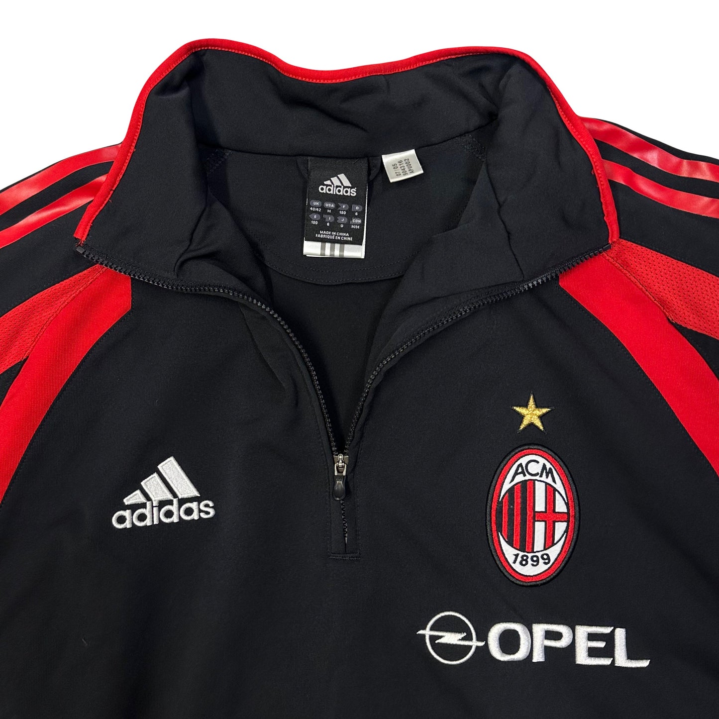 Adidas 2005/06 AC Milan Training Quarterzip Top In Black ( M )