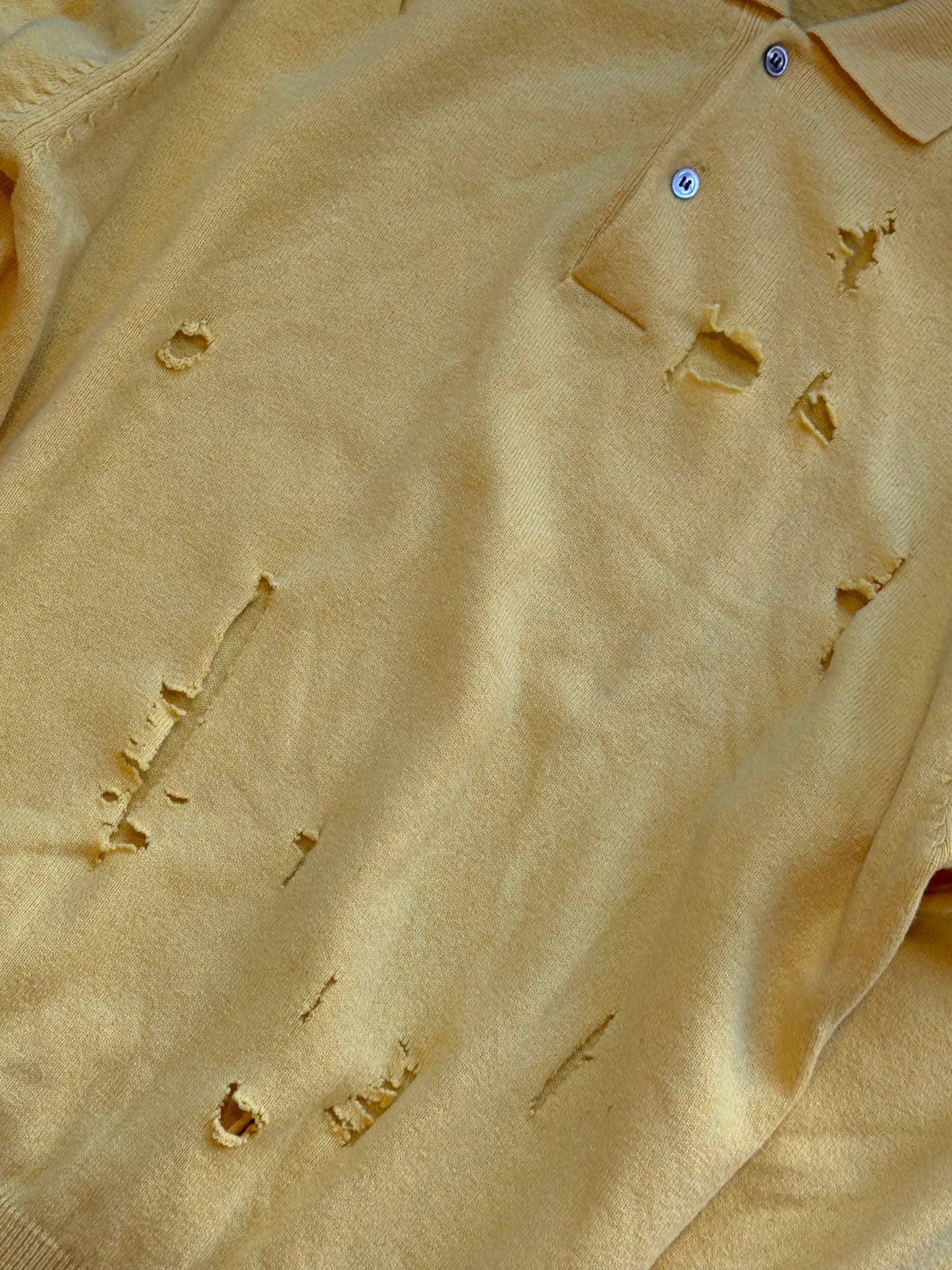 Comme des Garçons Homme AW/1990 Wool Knit Polo L | O/S, Tan