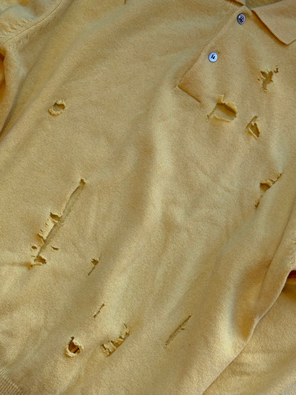 Comme des Garçons Homme AW/1990 Wool Knit Polo L | O/S, Tan