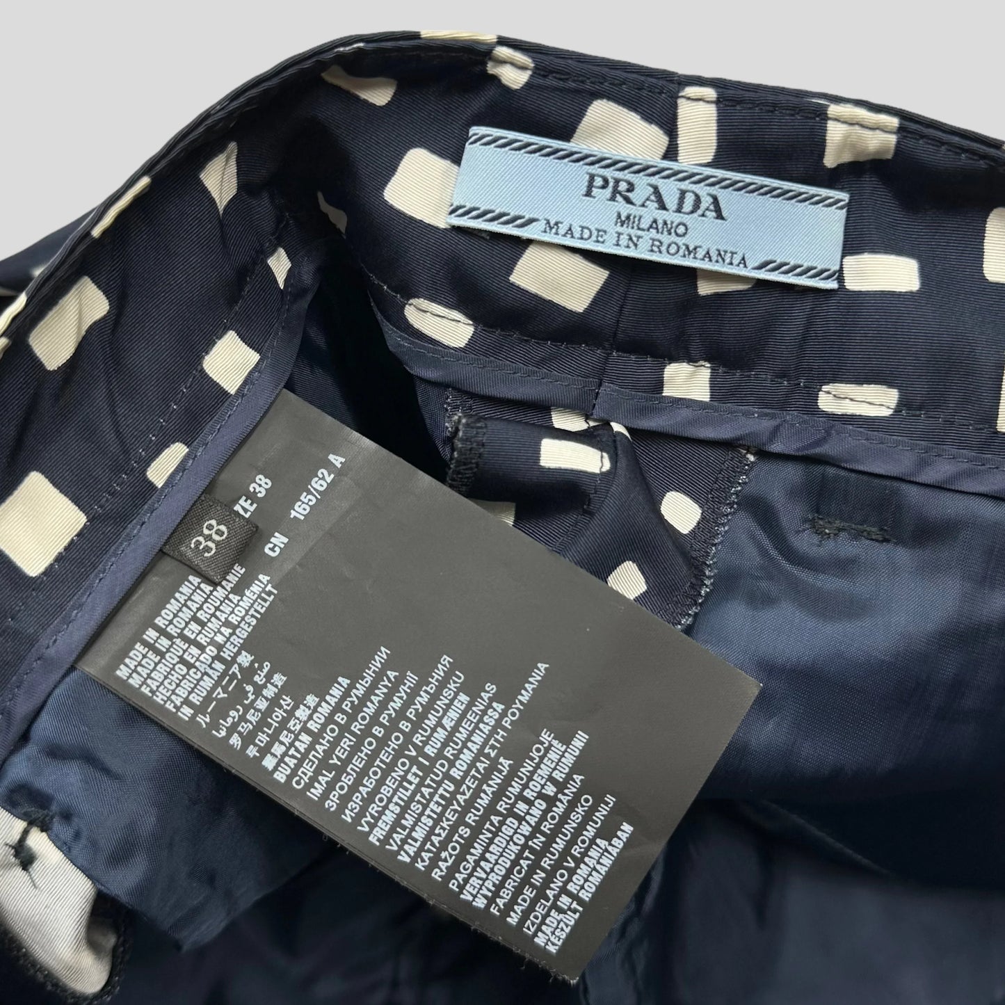 Prada Milano 2013 Silk Geometric Trousers - IT38 (UK8)