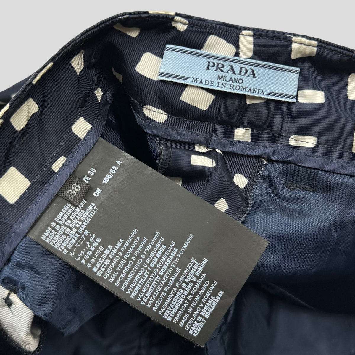 Prada Milano 2013 Silk Geometric Trousers - IT38 (UK8) | O/S, Multicoloured